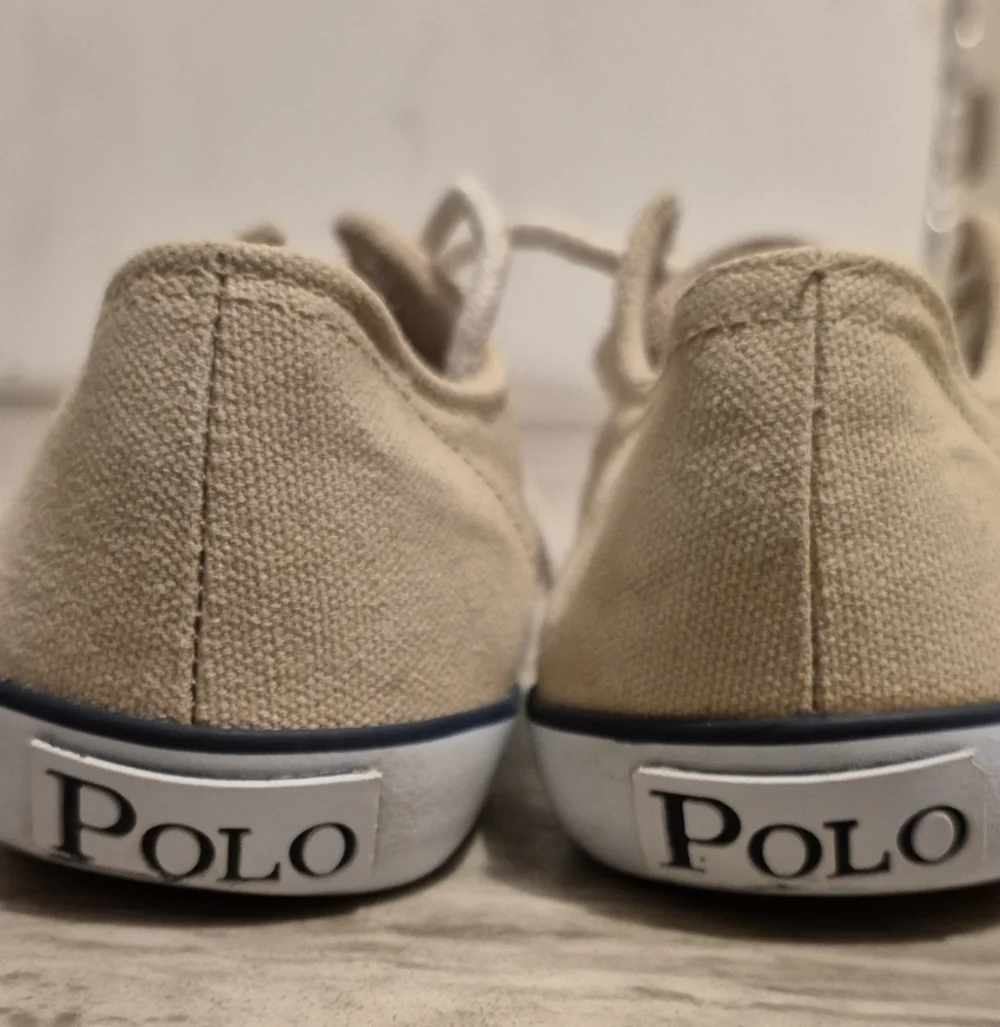 Ralph Lauren Kids Tan Canvas Sneakers